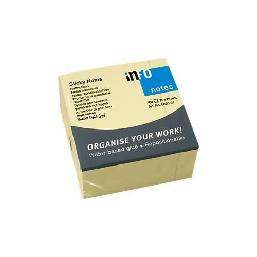 4011169820015 - inFO notes Haftnotizen-Würfel 75 x 75 mm gelb 4011169820015 - inFO notes Haftnotizen-Würfel 75 x 75 mm gelb
