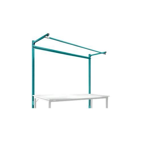 4045916132380 - Aufbauportal m Ausleger Grundtisch STANDARD Arbeitstisch Werkbank UNIVERSAL PROFI 2000 mm wasserblau