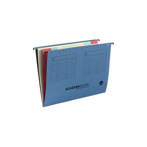 4251898801286 - Select Fächer-Hängemappe für Formate bis DIN A4 Karton blau 5 Stück