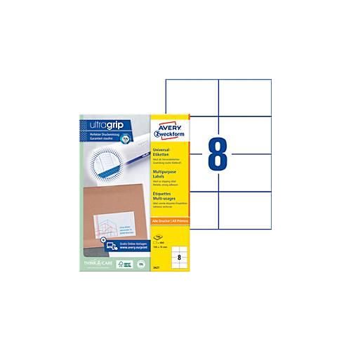 4004182034279 - 3427 Universal-Etiketten 105 x 74 mm Papier Weiß 800 St Permanent haftend Tintenstrahldrucker Laserdrucker Farblaserdrucker Kopierer