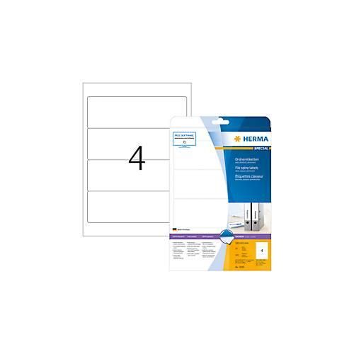 4008705050951 - - Ordnerrückenetikett breit kurz 61 x 192 mm (b x h) selbstklebend ohne Griffloch weiß 100 Etik Pack 4008705050951 - - Ordnerrückenetikett breit kurz 61 x 192 mm (b x h) selbstklebend ohne Griffloch weiß 100 Etik Pack