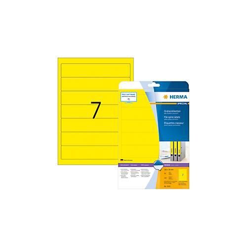 4008705050913 - selbstklebende Rückenschilder A4 Etiketten 5091 gelb schmal kurz 38x192mm (BxH) selbstklebend permanent 4008705050913 140 Stück 4008705050913 - selbstklebende Rückenschilder A4 Etiketten 5091 gelb schmal kurz 38x192mm (BxH) selbstklebend permanent 4008705050913 140 Stück
