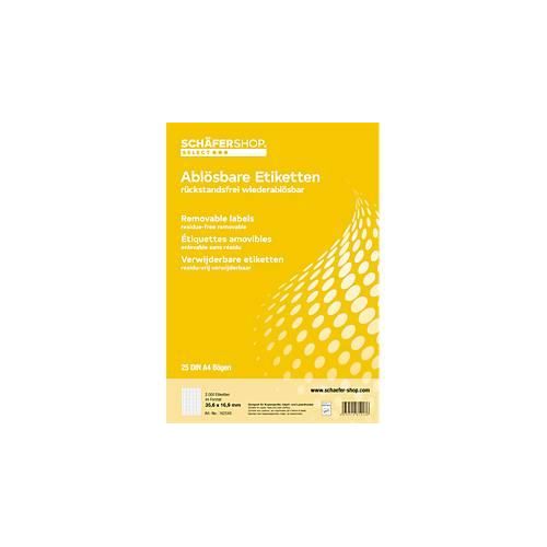 4250510812211 - Select Universal-Etiketten wiederablösbar 210 x 297 mm 25 Stück