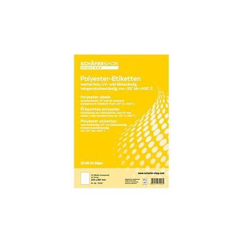 4250510812280 - Select Wetterfeste Etiketten 210 x 297 mm transp matt 20 Blatt