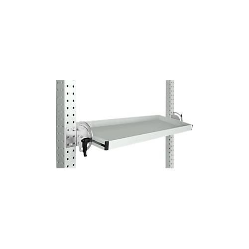 4045916002058 - Neigbare Ablagekonsole für Reihe Universal oder Profi Nutztiefe 195 mm für Tischbreite 2500 mm lichtgrau