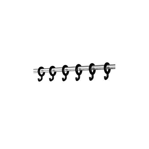 4044917426603 - Hakenset Kunststoff schwarz VE=5 Stück 4044917426603 - Hakenset Kunststoff schwarz VE=5 Stück