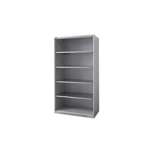 4051273769589 - Genius Schwerlastregal-Schrank FS Stahlblech B 1055 x T 520 x H 1950 mm 5 OH weißaluminium bis 1000 kg