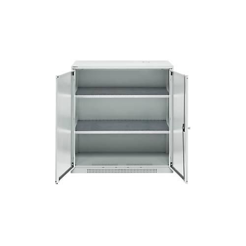 4051273768438 - Genius Flügeltürenschrank FS Stahl mit Belüftungslöchern B 1055 x T 520 x H 1105 mm 3 OH Lichtgrau Lichtgrau bis 300 kg 4051273768438 - Genius Flügeltürenschrank FS Stahl mit Belüftungslöchern B 1055 x T 520 x H 1105 mm 3 OH Lichtgrau Lichtgrau bis 300 kg
