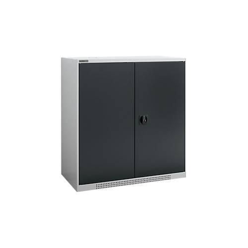 4051273768483 - Genius Flügeltürenschrank FS Stahl mit Belüftungslöchern B 1055 x T 520 x H 1105 mm 3 OH Weißalu Anthrazitgrau bis 300 kg 4051273768483 - Genius Flügeltürenschrank FS Stahl mit Belüftungslöchern B 1055 x T 520 x H 1105 mm 3 OH Weißalu Anthrazitgrau bis 300 kg