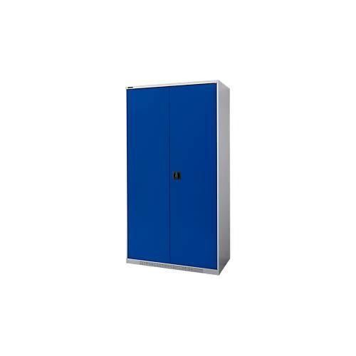 4051273768711 - Genius Flügeltürenschrank FS Stahl mit Belüftungslöchern B 1055 x T 520 x H 1950 mm 5 OH Weißalu Enzianblau bis 500 kg 4051273768711 - Genius Flügeltürenschrank FS Stahl mit Belüftungslöchern B 1055 x T 520 x H 1950 mm 5 OH Weißalu Enzianblau bis 500 kg