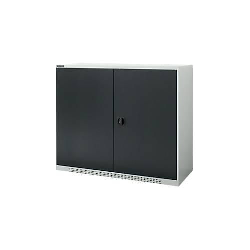 4051273768391 - Genius Flügeltürenschrank FS Stahl mit Belüftungslöchern B 1343 x T 520 x H 1105 mm 3 OH Lichtgrau Anthrazitgrau bis 450 kg 4051273768391 - Genius Flügeltürenschrank FS Stahl mit Belüftungslöchern B 1343 x T 520 x H 1105 mm 3 OH Lichtgrau Anthrazitgrau bis 450 kg
