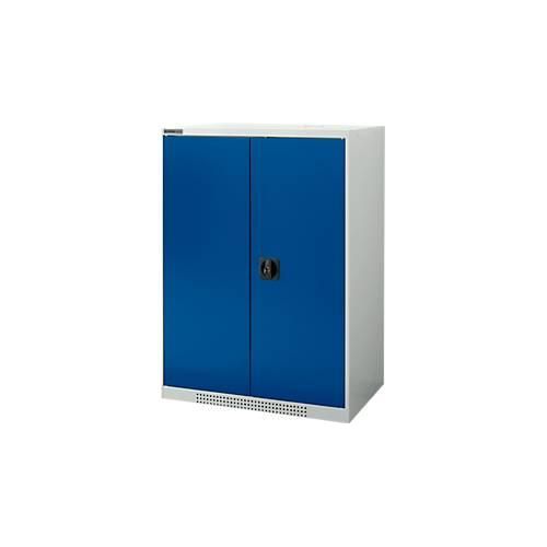 4051273768506 - Genius Flügeltürenschrank FS Stahl mit Belüftungslöchern B 810 x T 520 x H 1105 mm 3 OH Lichtgrau Enzianblau bis 180 kg 4051273768506 - Genius Flügeltürenschrank FS Stahl mit Belüftungslöchern B 810 x T 520 x H 1105 mm 3 OH Lichtgrau Enzianblau bis 180 kg