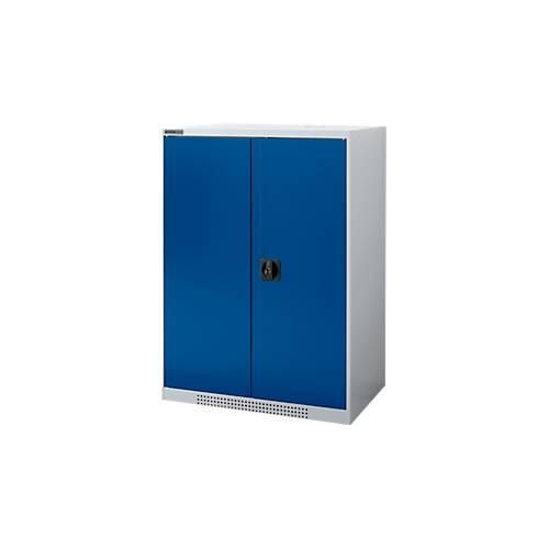4051273768537 - Genius Flügeltürenschrank FS Stahl mit Belüftungslöchern B 810 x T 520 x H 1105 mm 3 OH Weißalu Enzianblau bis 180 kg 4051273768537 - Genius Flügeltürenschrank FS Stahl mit Belüftungslöchern B 810 x T 520 x H 1105 mm 3 OH Weißalu Enzianblau bis 180 kg