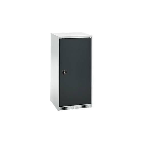 4051273768575 - Genius Flügeltürenschrank FS Stahl mit Belüftungslöchern B 545 x T 520 x H 1105 mm 3 OH Lichtgrau Anthrazitgrau bis 150 kg