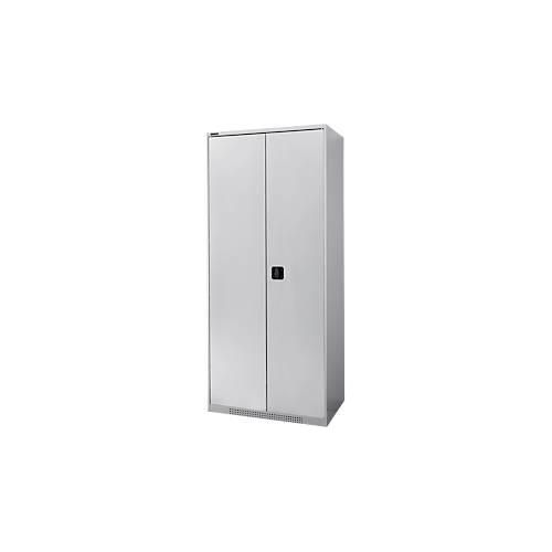 4051273768766 - Genius Flügeltürenschrank FS Stahl mit Belüftungslöchern B 810 x T 520 x H 1950 mm 5 OH Weißalu Weißalu bis 300 kg