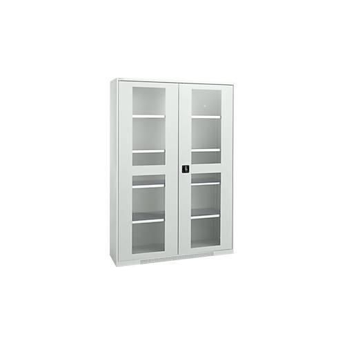 4051273769091 - Genius Flügeltürenschrank FS Stahl Sichtfenster Lüftungslöcher B 1343 x T 520 x H 1950 mm 5 OH Lichtgrau Lichtgrau bis 750 kg 4051273769091 - Genius Flügeltürenschrank FS Stahl Sichtfenster Lüftungslöcher B 1343 x T 520 x H 1950 mm 5 OH Lichtgrau Lichtgrau bis 750 kg