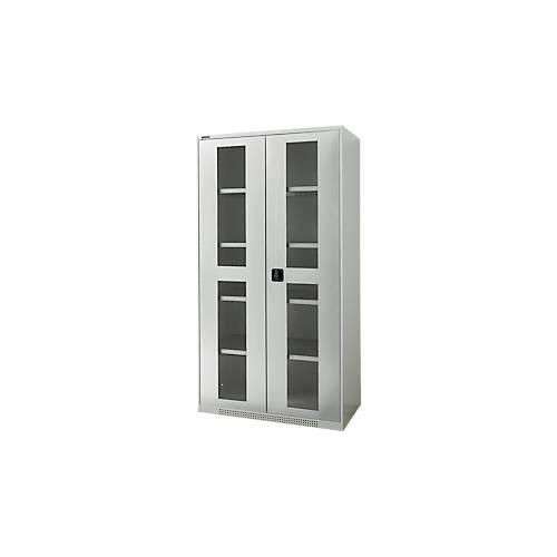 4051273769152 - Genius Flügeltürenschrank FS Stahl Sichtfenster Lüftungslöcher B 1055 x T 520 x H 1950 mm 5 OH Lichtgrau Lichtgrau bis 500 kg 4051273769152 - Genius Flügeltürenschrank FS Stahl Sichtfenster Lüftungslöcher B 1055 x T 520 x H 1950 mm 5 OH Lichtgrau Lichtgrau bis 500 kg
