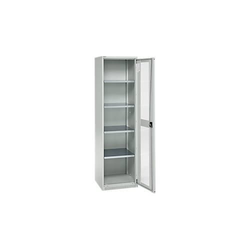 4051273769275 - Genius Flügeltürenschrank FS Stahl Sichtfenster Lüftungslöcher B 545 x T 520 x H 1950 mm 5 OH Lichtgrau Lichtgrau bis 250 kg 4051273769275 - Genius Flügeltürenschrank FS Stahl Sichtfenster Lüftungslöcher B 545 x T 520 x H 1950 mm 5 OH Lichtgrau Lichtgrau bis 250 kg