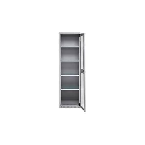 4051273769305 - Genius Flügeltürenschrank FS Stahl Sichtfenster Lüftungslöcher B 545 x T 520 x H 1950 mm 5 OH Weißalu Weißalu bis 250 kg