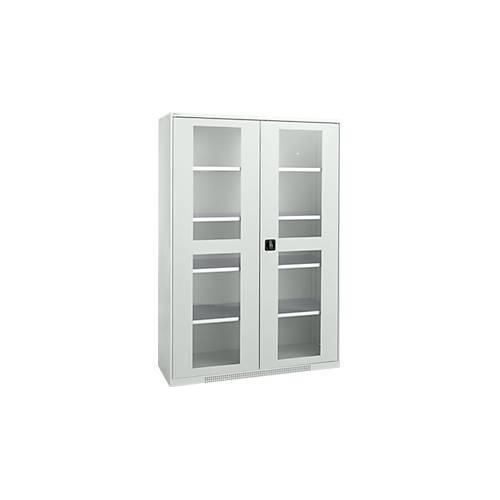 4051273769459 - Genius Flügeltürenschrank FS Stahl Sichtfenster Lüftungslöcher B 1343 x T 620 x H 1950 mm 5 OH Lichtgrau Lichtgrau bis 750 kg 4051273769459 - Genius Flügeltürenschrank FS Stahl Sichtfenster Lüftungslöcher B 1343 x T 620 x H 1950 mm 5 OH Lichtgrau Lichtgrau bis 750 kg