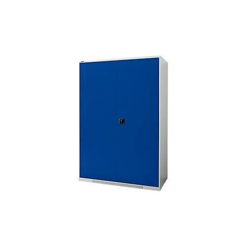 4051273769343 - Genius Flügeltürenschrank FS Stahl mit Belüftungslöchern B 1343 x T 620 x H 1950 mm 5 OH Lichtgrau Enzianblau bis 750 kg 4051273769343 - Genius Flügeltürenschrank FS Stahl mit Belüftungslöchern B 1343 x T 620 x H 1950 mm 5 OH Lichtgrau Enzianblau bis 750 kg