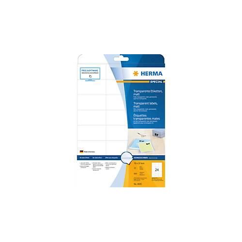 4008705046855 - 4685 Folien-Etiketten 70 x 37 mm Polyester-Folie Transparent 600 St Permanent haftend Farblaserdrucker Laserdrucker Farbkopierer Kopierer 4008705046855 - 4685 Folien-Etiketten 70 x 37 mm Polyester-Folie Transparent 600 St Permanent haftend Farblaserdrucker Laserdrucker Farbkopierer Kopierer