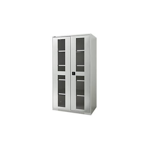 4051273769510 - Genius Flügeltürenschrank FS Stahl Sichtfenster Lüftungslöcher B 1055 x T 620 x H 1950 mm 5 OH Lichtgrau Lichtgrau bis 500 kg 4051273769510 - Genius Flügeltürenschrank FS Stahl Sichtfenster Lüftungslöcher B 1055 x T 620 x H 1950 mm 5 OH Lichtgrau Lichtgrau bis 500 kg