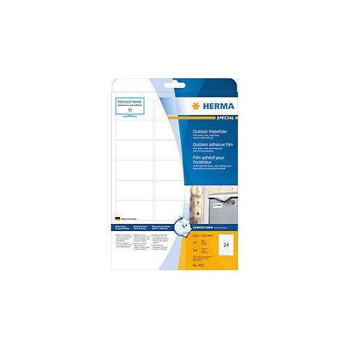 4008705095327 - HERMA Etiketten A4 Outdoor Klebefolie 635x339 mm weiß extrem stark haftend Folie matt wetterfest 240 St - Weiß - Selbstklebendes Druckeretikett - A4 - Polyolefine - Laser - Dauerhaft 4008705095327 - HERMA Etiketten A4 Outdoor Klebefolie 635x339 mm weiß extrem stark haftend Folie matt wetterfest 240 St - Weiß - Selbstklebendes Druckeretikett - A4 - Polyolefine - Laser - Dauerhaft