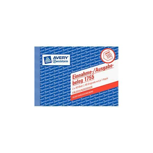 4004182017555 - Einnahme- Ausgabebeleg Formular Papierformat din A6 quer selbstdurchschreibend Ja - Avery Zweckform 4004182017555 - Einnahme- Ausgabebeleg Formular Papierformat din A6 quer selbstdurchschreibend Ja - Avery Zweckform
