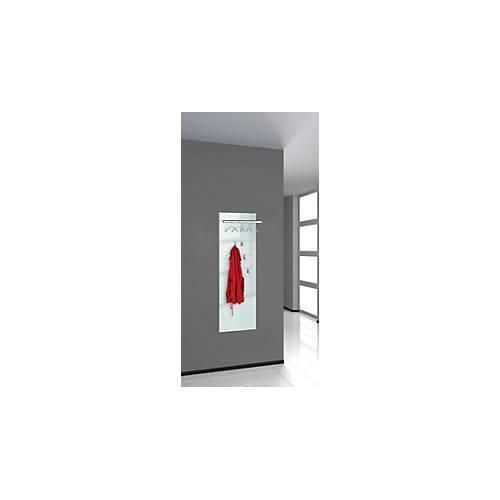 4044917433403 - Wandgarderobe Lugano Glas Holz und Glas 4 Bügel und 4 Haken Breite 500 mm 4044917433403 - Wandgarderobe Lugano Glas Holz und Glas 4 Bügel und 4 Haken Breite 500 mm