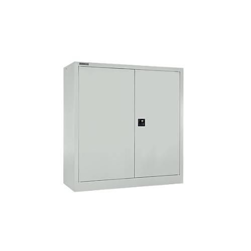 4051273516367 - Select Flügeltürenschrank MS iCONOMY Stahl 3 Ordnerhöhen B 950 x T 400 x H 1215 mm lichtgrau RAL 7035