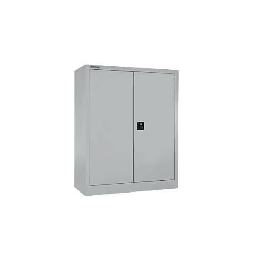 4051273516350 - Select Flügeltürenschrank MS iCONOMY Stahl 3 Ordnerhöhen B 800 x T 400 x H 1215 mm weißaluminium RAL 9006
