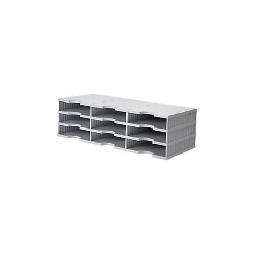 7612176104319 - styro® Sortierstation styrodoc Standard DIN C4 3 Etagen 3-reihig 9 Fächer grau grau 7612176104319 - styro® Sortierstation styrodoc Standard DIN C4 3 Etagen 3-reihig 9 Fächer grau grau