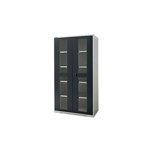 4051273769756 - Genius Schwerlastschrank FS Stahlblech mit Sichtfenster B 1055 x T 520 x H 1950 mm 5 OH lichtgrau anthrazitgrau bis 1000 kg 4051273769756 - Genius Schwerlastschrank FS Stahlblech mit Sichtfenster B 1055 x T 520 x H 1950 mm 5 OH lichtgrau anthrazitgrau bis 1000 kg