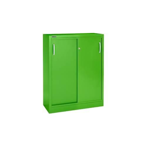 4051273517852 - Select Schiebetürenschrank 3 Ordnerhöhen B 1200 mm apfelgrün RAL 6018