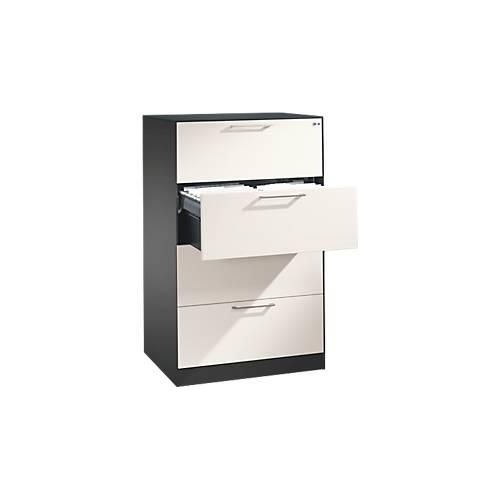 4064615351205 - Hängeregistraturschrank ASISTO C 3000 4 Schubladen 2-bahnig B 800 mm anthrazit weiß 4064615351205 - Hängeregistraturschrank ASISTO C 3000 4 Schubladen 2-bahnig B 800 mm anthrazit weiß