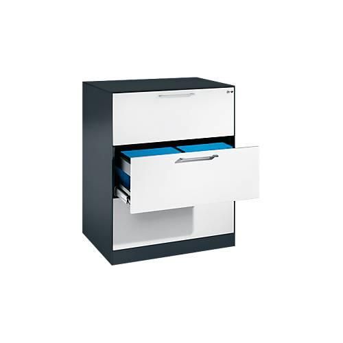 4065714461956 - Hängeregistraturschrank ASISTO C 3000 3 Schubladen 2-bahnig B 800 mm anthrazit weiß 4065714461956 - Hängeregistraturschrank ASISTO C 3000 3 Schubladen 2-bahnig B 800 mm anthrazit weiß