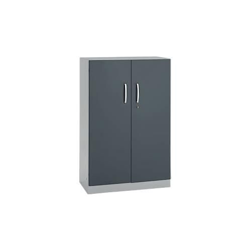 4051273786661 - Büroschrank 3OH abschließbar mit aufliegenden Türen B 800 mm Basaltgrau Weißalu 4051273786661 - Büroschrank 3OH abschließbar mit aufliegenden Türen B 800 mm Basaltgrau Weißalu