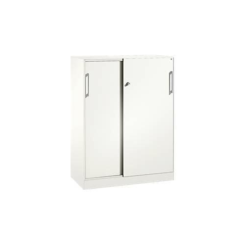 4062084630135 - Schiebetürenschrank ASISTO C 3000 3 Ordnerhöhen mit Abdeckplatte Breite 1000 mm weiß weiß 4062084630135 - Schiebetürenschrank ASISTO C 3000 3 Ordnerhöhen mit Abdeckplatte Breite 1000 mm weiß weiß