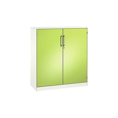 4062084629009 - Flügeltürenschrank ASISTO C 3000 3 Ordnerhöhen B 1000 mm weiß virdingrün