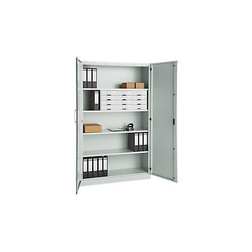 4051273787064 - Büroschrank 5 OH abschließbar mit aufliegenden Türen B 1200 mm Lichtgrau
