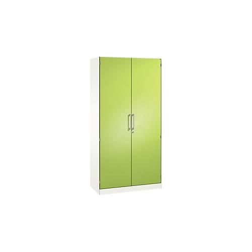 4062084629948 - Flügeltürenschrank ASISTO C 3000 5 Ordnerhöhen B 1000 mm weiß virdingrün