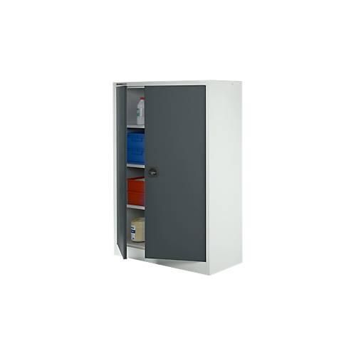 4051273770127 - Select Materialschrank MSI 16412i B 1200 x T 400 x H 1535 mm 3 Böden Stahl lichtgrau anthrazitgrau