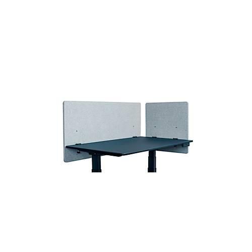 4260563729855 - Schreibtisch-Trennwand Luxor Klammerbefestigung Schalldämpfung bis 85 % ca 3 kg B 600 x T 20 x H 600 mm PET & Stahl hellgrau