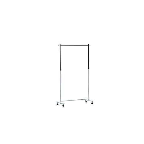 4021224942026 - Garderobenwagen Boston B 1010 x T 410 x H 1080-1840 mm Stahlrohr weiß verchromt