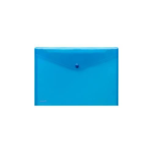 4250037417111 - FolderSys Dokumententasche DIN A4 quer Druckknopfverschluss PP blau transparent