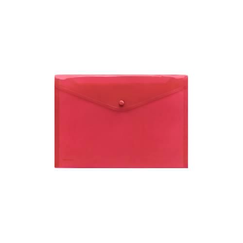 4250037417142 - FolderSys Dokumententasche DIN A4 quer Druckknopfverschluss PP rot transparent 4250037417142 - FolderSys Dokumententasche DIN A4 quer Druckknopfverschluss PP rot transparent