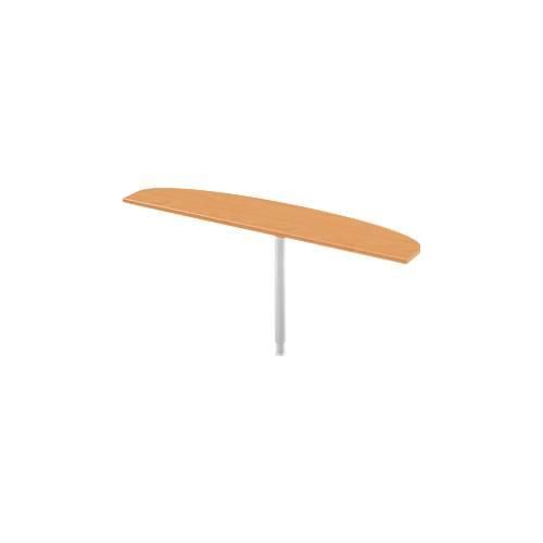 4250510819753 - Select Ansatztisch Ellipsenform B 1800 x T 400 mm Buche weißalu 4250510819753 - Select Ansatztisch Ellipsenform B 1800 x T 400 mm Buche weißalu