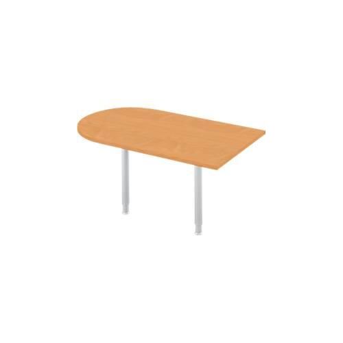 4250510819524 - Ansatztisch Bogenform B 1400 x T 800 mm Buche weißalu 4250510819524 - Ansatztisch Bogenform B 1400 x T 800 mm Buche weißalu