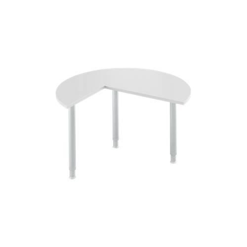 4250510819531 - Ansatztisch 3 4 Kreis Ø 1200 mm Ansatz rechts links lichtgrau weißalu 4250510819531 - Ansatztisch 3 4 Kreis Ø 1200 mm Ansatz rechts links lichtgrau weißalu